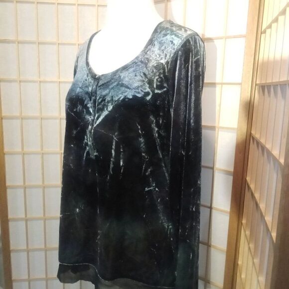 SimplyâVeraâVera WangâLgâCrushedâVelvetâTop - Picture 2 of 14